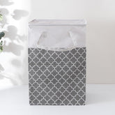 Kuber Industries Laundry Basket For Clothes|Foldable Laundry Hamper|Basket For Toys, Dirty clothes, Storage "45 LTR"-Pack of 4 (Grey)